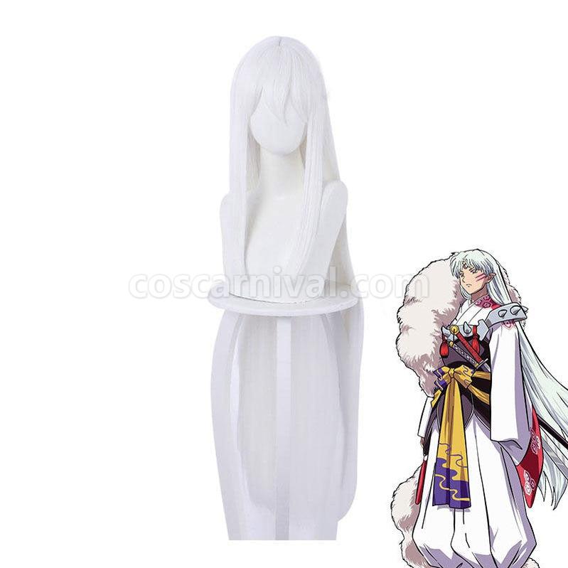 Inuyasha Sesshoumaru Long Straight White Cosplay Wigs coscarnival011114780