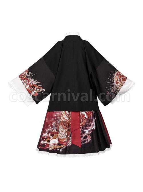 Japanese-Girl-Spring-Summer-Print-Classic-Lolita-Sleeveless-Dress-Shirt-Coat-Suit-coscarnival-2662