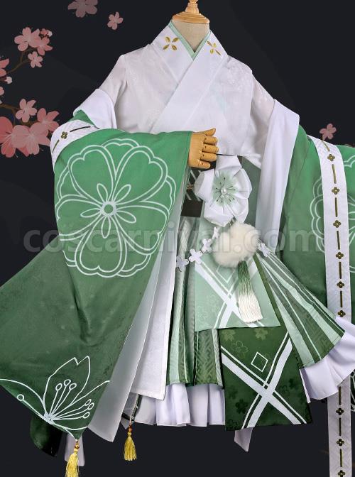 Japanese-Style-Cherry-Blossom-Jacquard-Classic-Lolita-Flower-Festival-Green-Kimono-coscarnival-3868