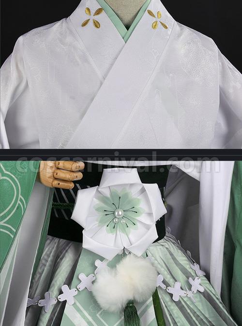 Japanese-Style-Cherry-Blossom-Jacquard-Classic-Lolita-Flower-Festival-Green-Kimono-coscarnival-3892