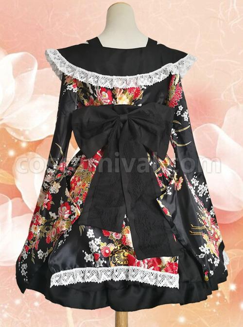Japanese-Style-Flowers-Printing-Bowknot-Black-Kimono-Classic-Lolita-Dress-coscarnival-871