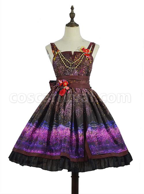 Japanese-Style-Sakura-Fireworks-Classic-Lolita-Sling-Dress-coscarnival-4607
