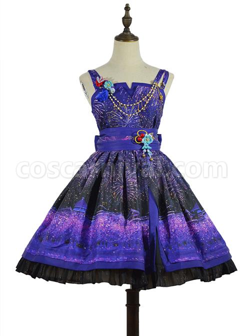Japanese-Style-Sakura-Fireworks-Classic-Lolita-Sling-Dress-coscarnival-4625