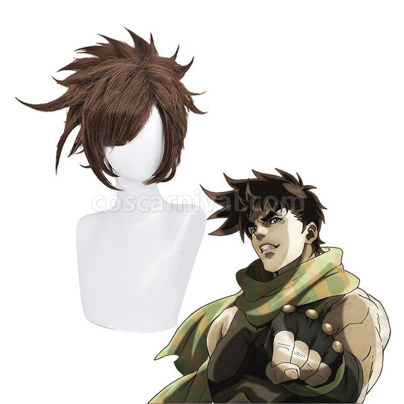 JoJo's Bizarre Adventure Battle Tendency Joseph Joestar Short Brown Cosplay Wigs coscarnival011118666