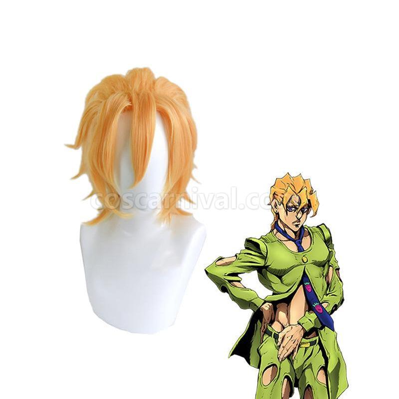 JoJo's Bizarre Adventure Golden Wind Pannacotta Fugo Short Blond Cosplay Wigs coscarnival011118676