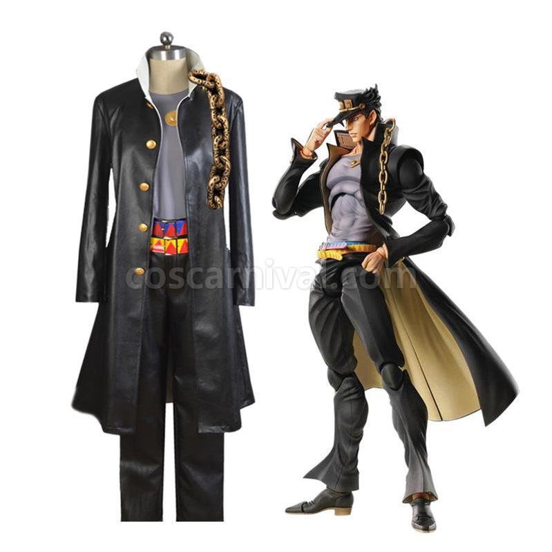 JoJo's Bizarre Adventure Kujo Jotaro Cosplay Costume with Hat coscarnival011118581