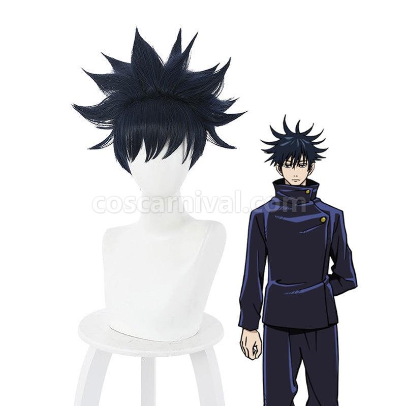 Jujutsu Kaisen Megumi Fushiguro Short Dark Blue Cosplay Wigs coscarnival011113610