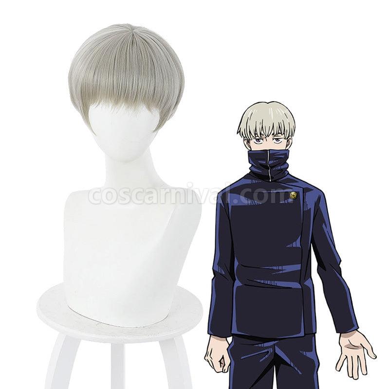 Jujutsu Kaisen Toge Inumaki Short Grey Cosplay Wigs coscarnival011113603