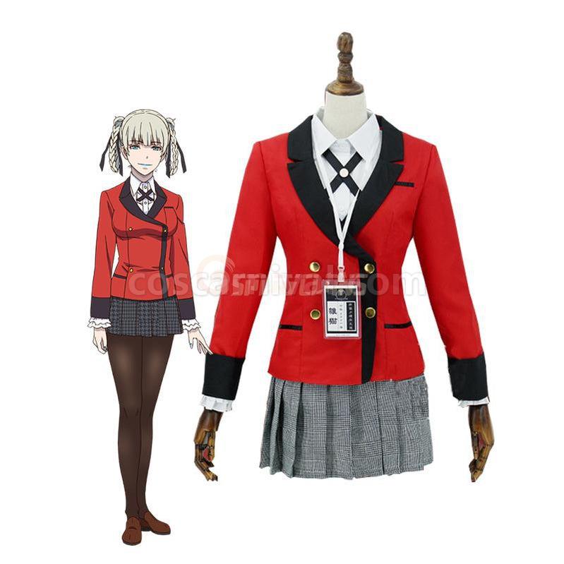 Kakegurui Momobami Kirari Uniform Cosplay Costumes coscarnival011118366