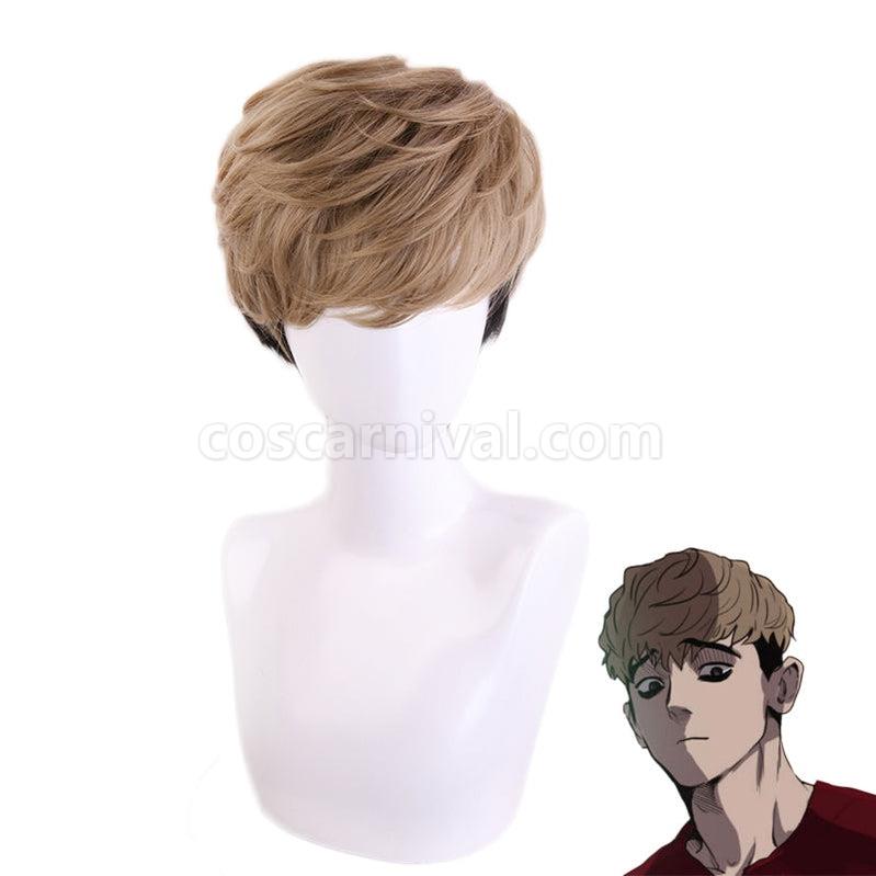 Killing Stalking Oh Sangwoo Short Brown Gradient Black Cosplay Wigs coscarnival011112446