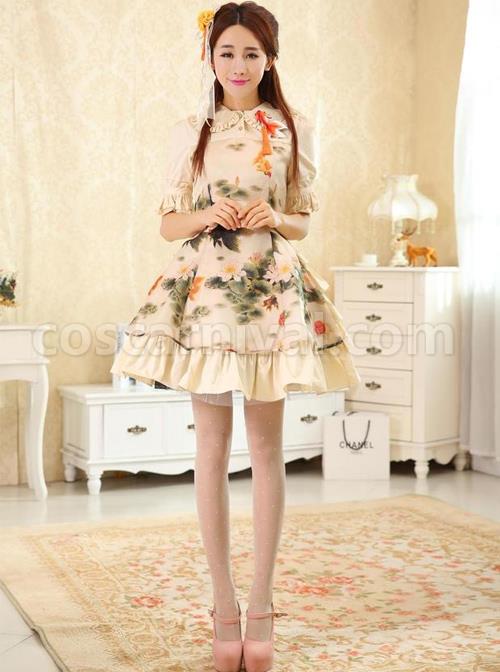 Koi-And-Lotus-Flower-Chinese-Style-Lolita-Short-Sleeve-Dress-coscarnival-4577