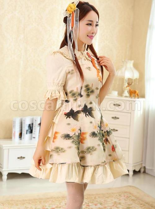 Koi-And-Lotus-Flower-Chinese-Style-Lolita-Short-Sleeve-Dress-coscarnival-4603