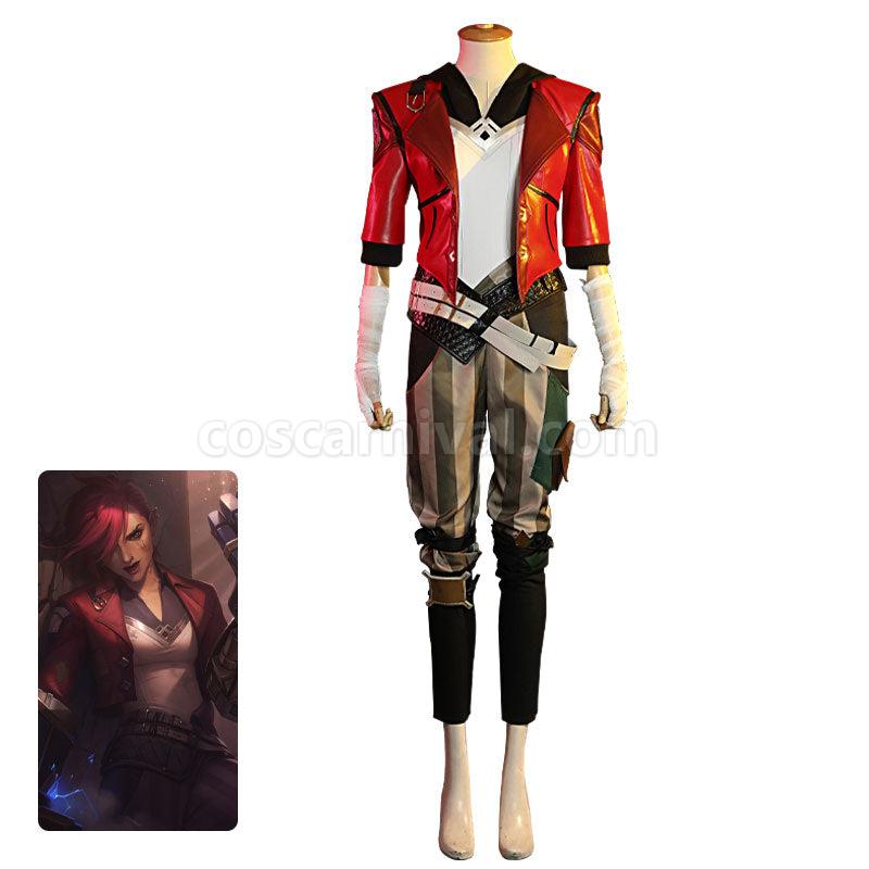 LOL Arcane Vi Fullset Cosplay Costume coscarnival01118581