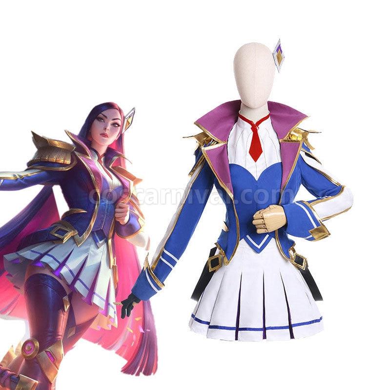 LOL Battle Academia Caitlyn Fullsuit Cosplay Costumes coscarnival011110786