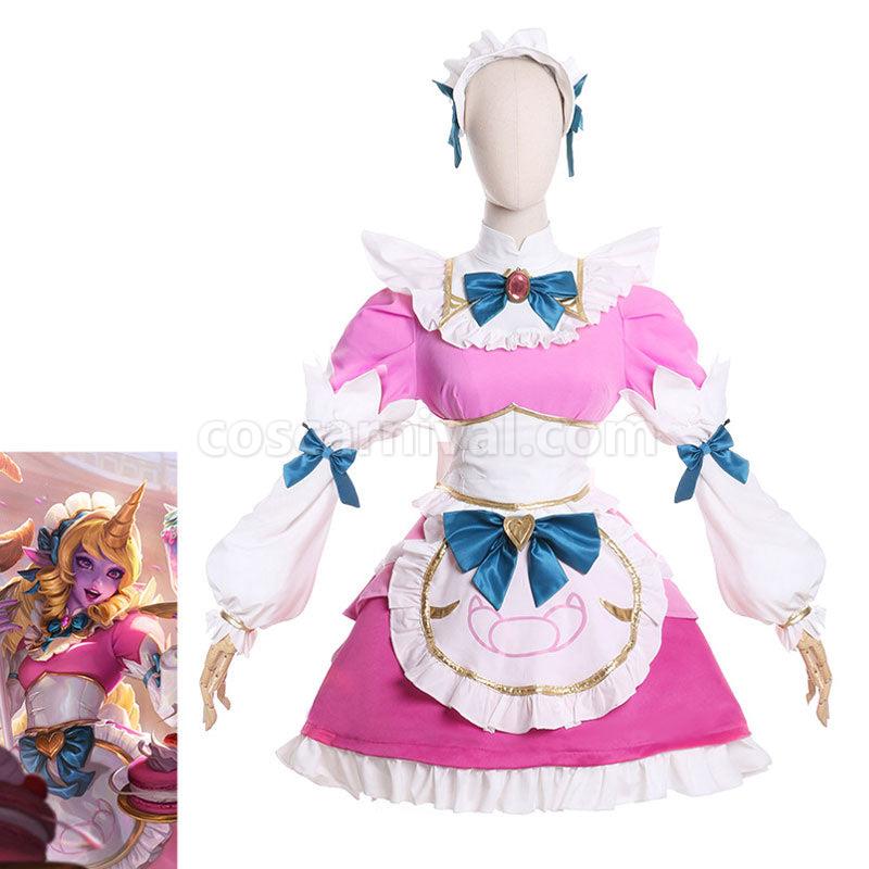 LOL Cafe Cutie Soraka Fullset Cosplay Costumes coscarnival01117726