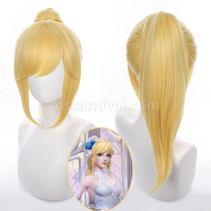 LOL Crystal Rose Lux Blonde Cosplay Wigs coscarnival01117135