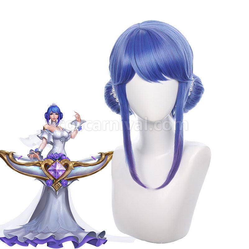 LOL Crystal Rose Sona Blue Cosplay Wigs coscarnival01116611