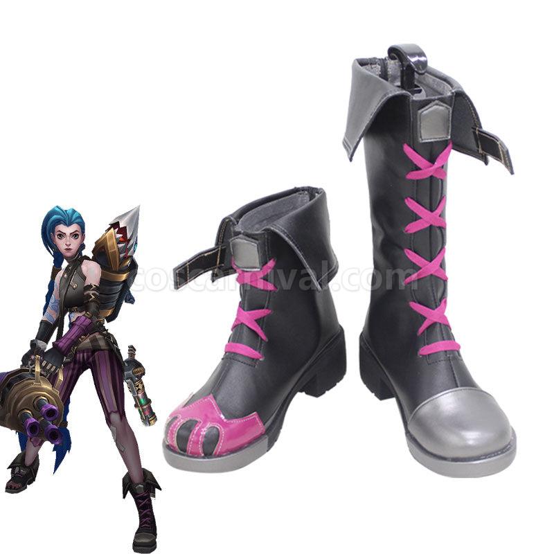 LOL Fortnite Arcane Jinx Cosplay Shoes coscarnival01118740