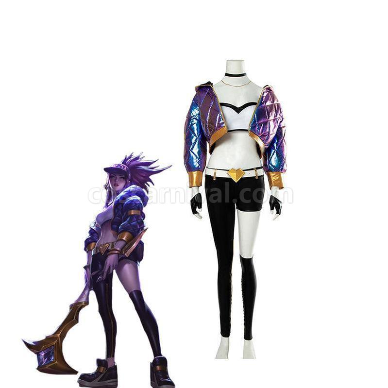 LOL KDA Skin Akali Outfit Fullsets Cosplay Costume coscarnival011119109