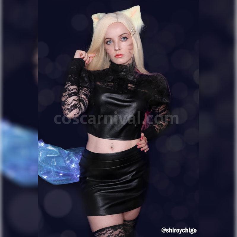 LOL KDA The Baddest Nine Tailed Fox Ahri Cosplay Costumes coscarnival011114573
