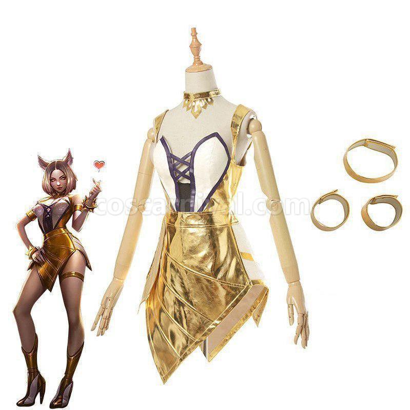 LOL Prestige KDA Skin Nine Tailed Fox Ahri Cosplay Costumes coscarnival011119060