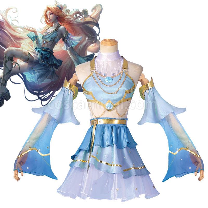 LOL Prestige Ocean Song Seraphine Cosplay Costumes coscarnival01114071