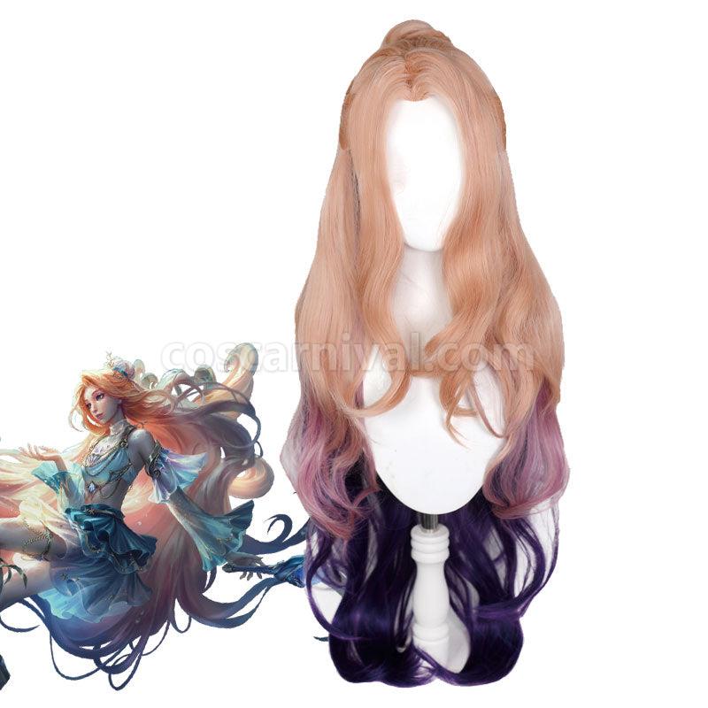 LOL Prestige Ocean Song Seraphine Cosplay Wigs coscarnival01114005