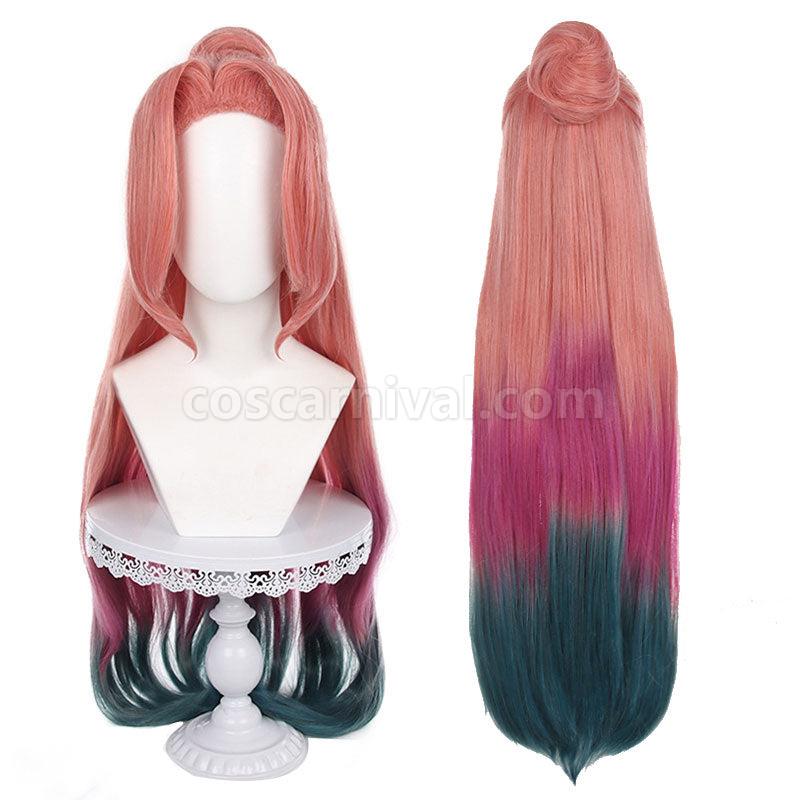 LOL Prestige Ocean Song Seraphine Cosplay Wigs coscarnival01114076