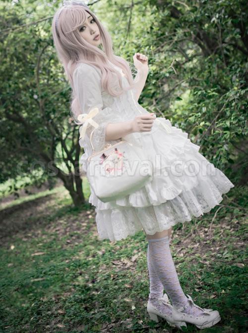 Lilith Series Pure Color Gothic Lolita Long Sleeve Dress coscarnival
