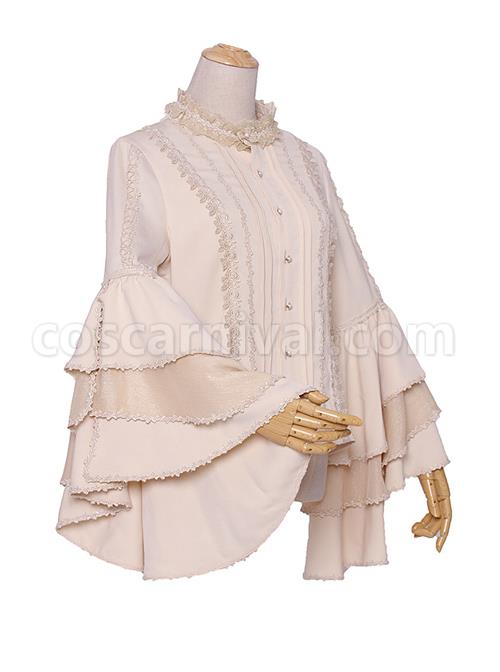 Little Rose Series Elegant Gorgeous Stand Collar Classic Lolita Long Sleeve Shirt coscarnival