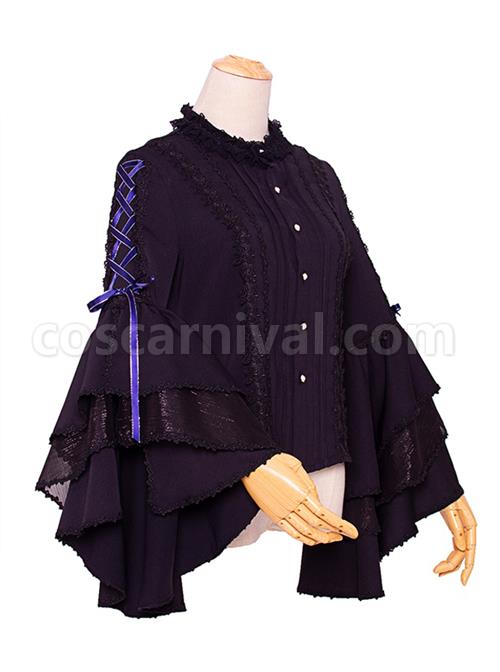 Little Rose Series Elegant Gorgeous Stand Collar Classic Lolita Long Sleeve Shirt