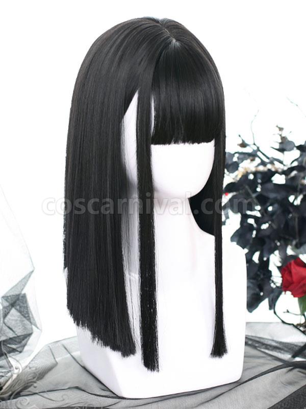 Harajuku Fashion Lolita Wigs Long Heat-resistant Fiber Black Lolita Accessories