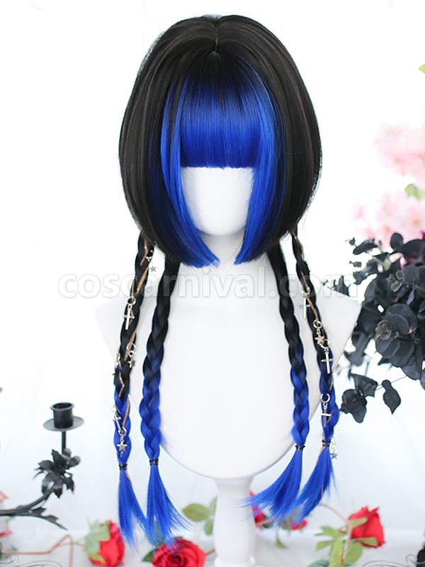 Black Lolita Wigs Long Heat-resistant Fiber Lolita Accessories coscarnival