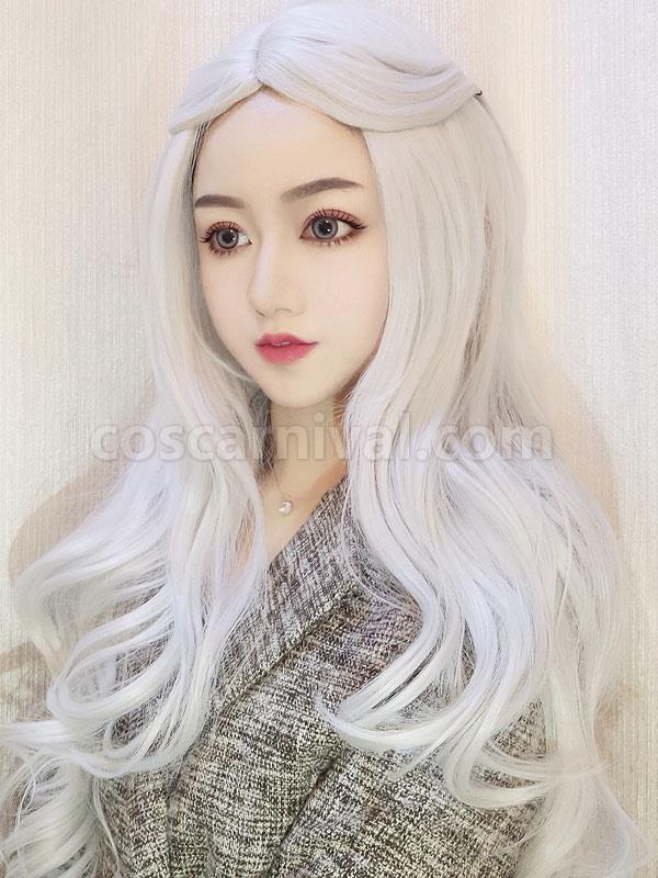 Harajuku Fashion Lolita Wig Long Heat-resistant Fiber White Lolita Accessories