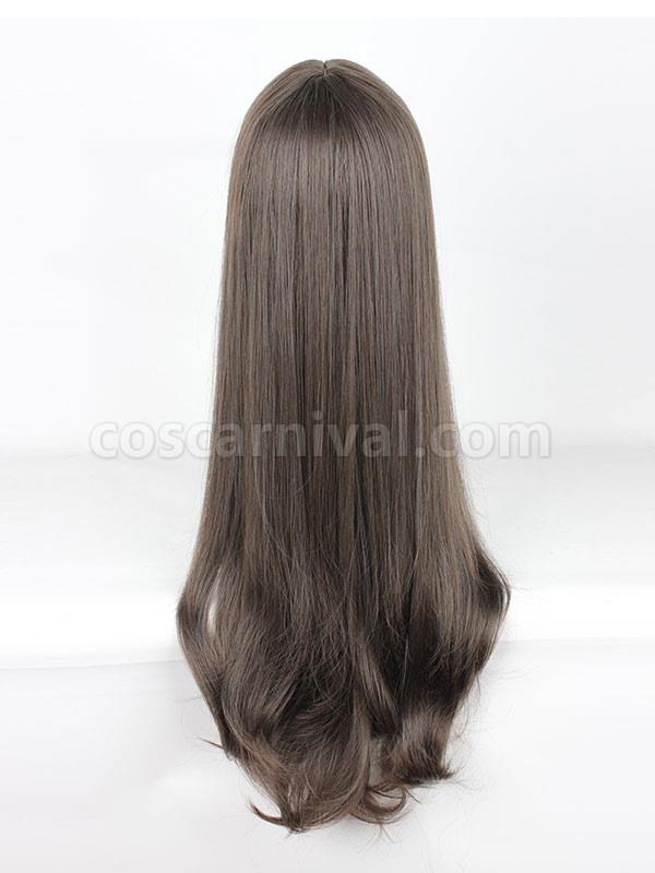 Sweet Lolita Wigs Long Straight Grey Synthetic Lolita Wig With Blunt Fringe