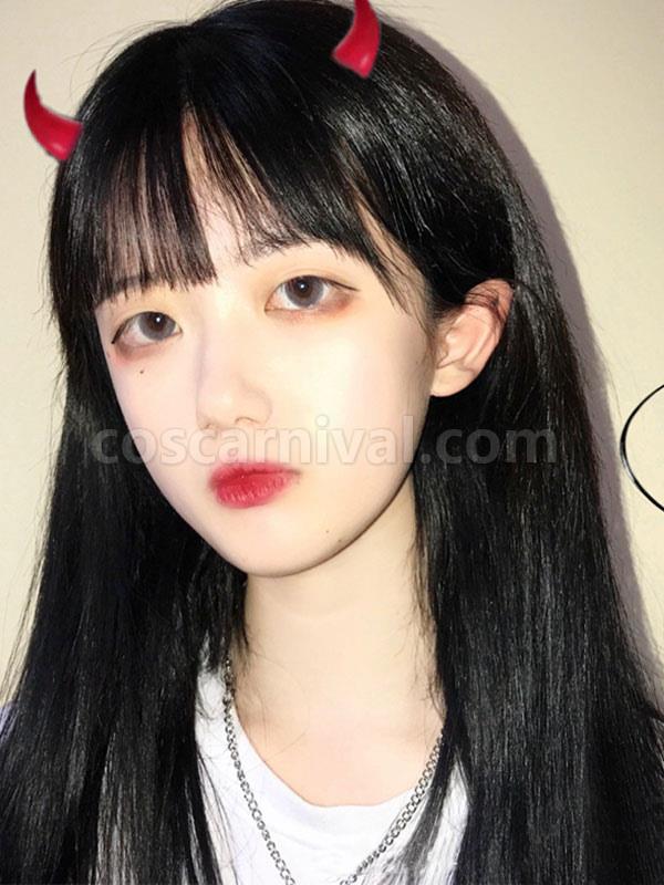 黒ロリータ ウィッグ ロング耐熱ファイバー ロリータ ヘア ウィッグ cocarnival