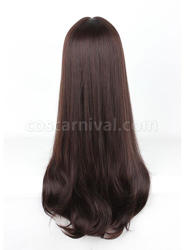 Sweet Lolita Wigs Long Straight Grey Synthetic Lolita Wig With Blunt Fringe