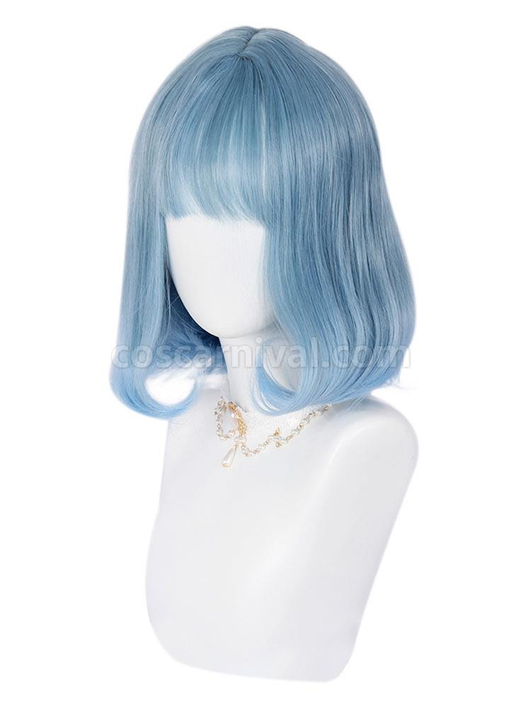 Sweet Lolita Wigs 30cm-35cm Heat-resistant Fiber Blue Green Lolita Accessories