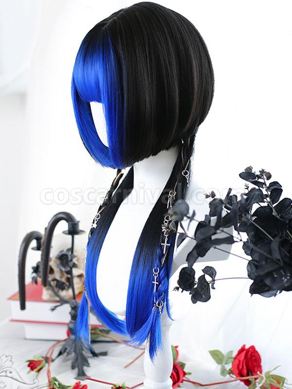 Black Lolita Wigs Long Heat-resistant Fiber Lolita Accessories coscarnival