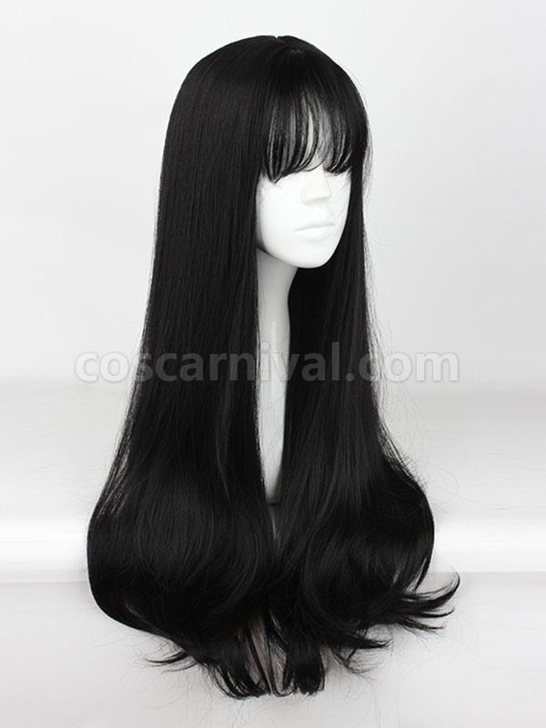 Sweet Lolita Wigs Long Straight Grey Synthetic Lolita Wig With Blunt Fringe
