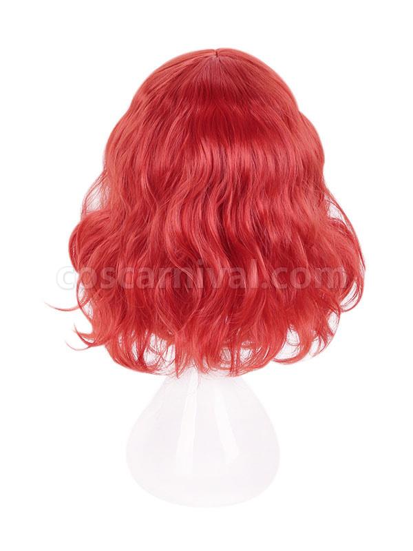 Harajuku Lolita Wig Blunt Fringe Spiral Curl Red Short Lolita Wig