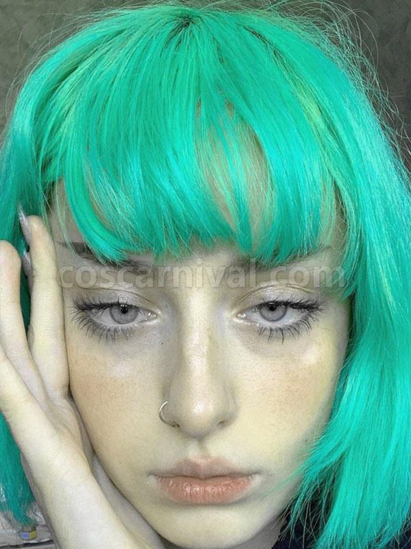 ROCOCO Style Lolita Wigs Green Short Heat-resistant Fiber Lolita Accessories