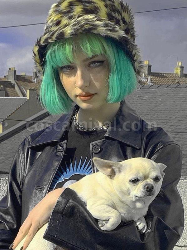 ROCOCO Style Lolita Wigs Green Short Heat-resistant Fiber Lolita Accessories