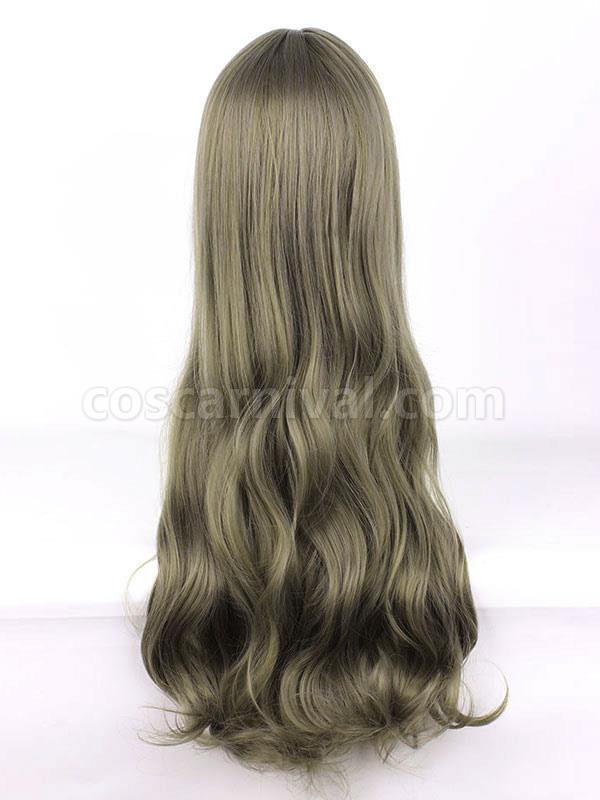 Sweet Lolita Wigs Long Curly Grey Synthetic Lolita Wig With Bang