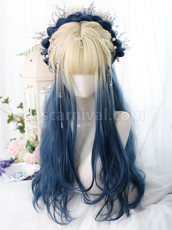 Long Lolita Wigs Heat-resistant Fiber Ombre Lolita Accessories coscarnival