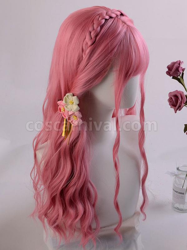 Harajuku Fashion Lolita Wig Pink Long Heat-resistant Fiber Lolita Accessories