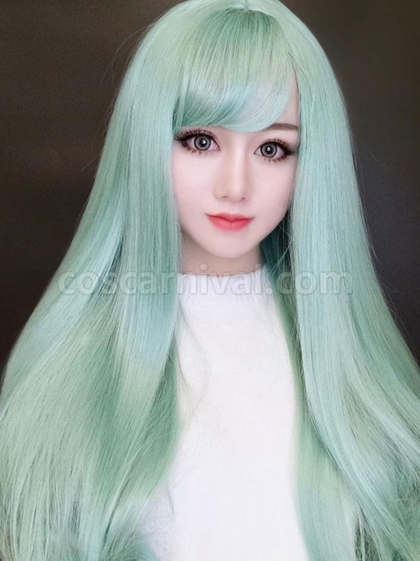 ミントグリーンロリータウィッグロング耐熱ファイバーロリータヘアウィッグcoscarnival