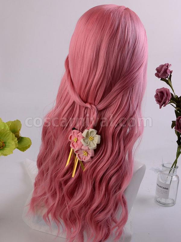 Harajuku Fashion Lolita Wig Pink Long Heat-resistant Fiber Lolita Accessories coscarnival