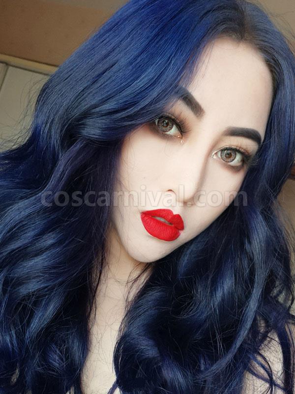 ROCOCO Style Lolita Wigs Long Heat-resistant Fiber Blue Lolita Accessories