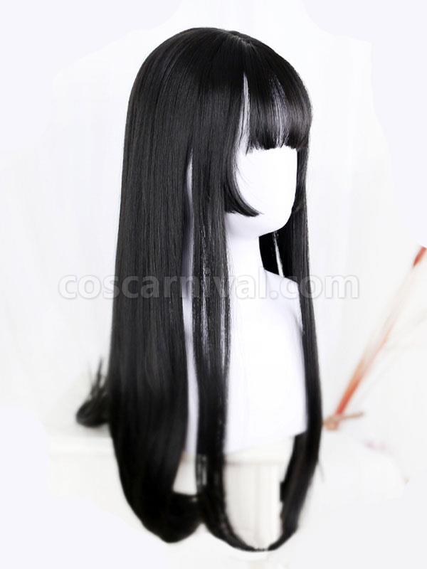 Black Lolita Wig Long Heat-resistant Fiber Lolita Accessories coscarnival
